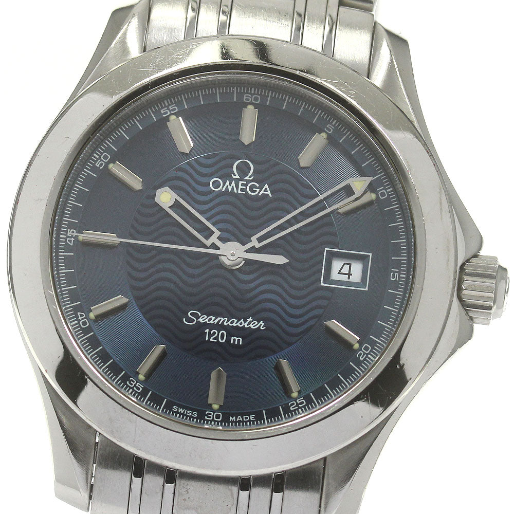 OMEGA Seamaster120 2511.81 Date Navy Dial Quartz Men's Watch_866557