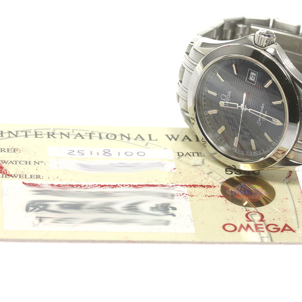 OMEGA Seamaster120 2511.81 Date Navy Dial Quartz Men's Watch_866557