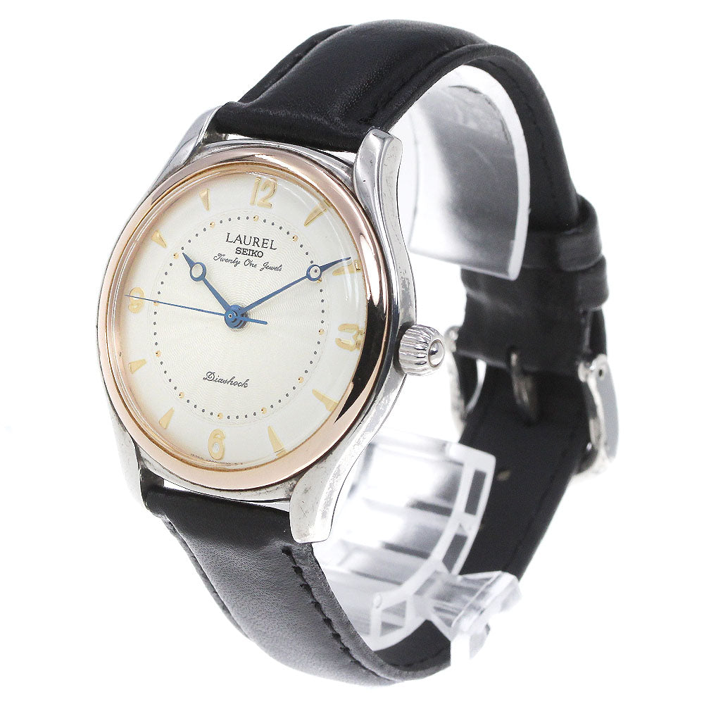 SEIKO Laurel 4S24-0030/LJAL600 SV925 K18PGBezel Hand Winding Men's Watch_866567