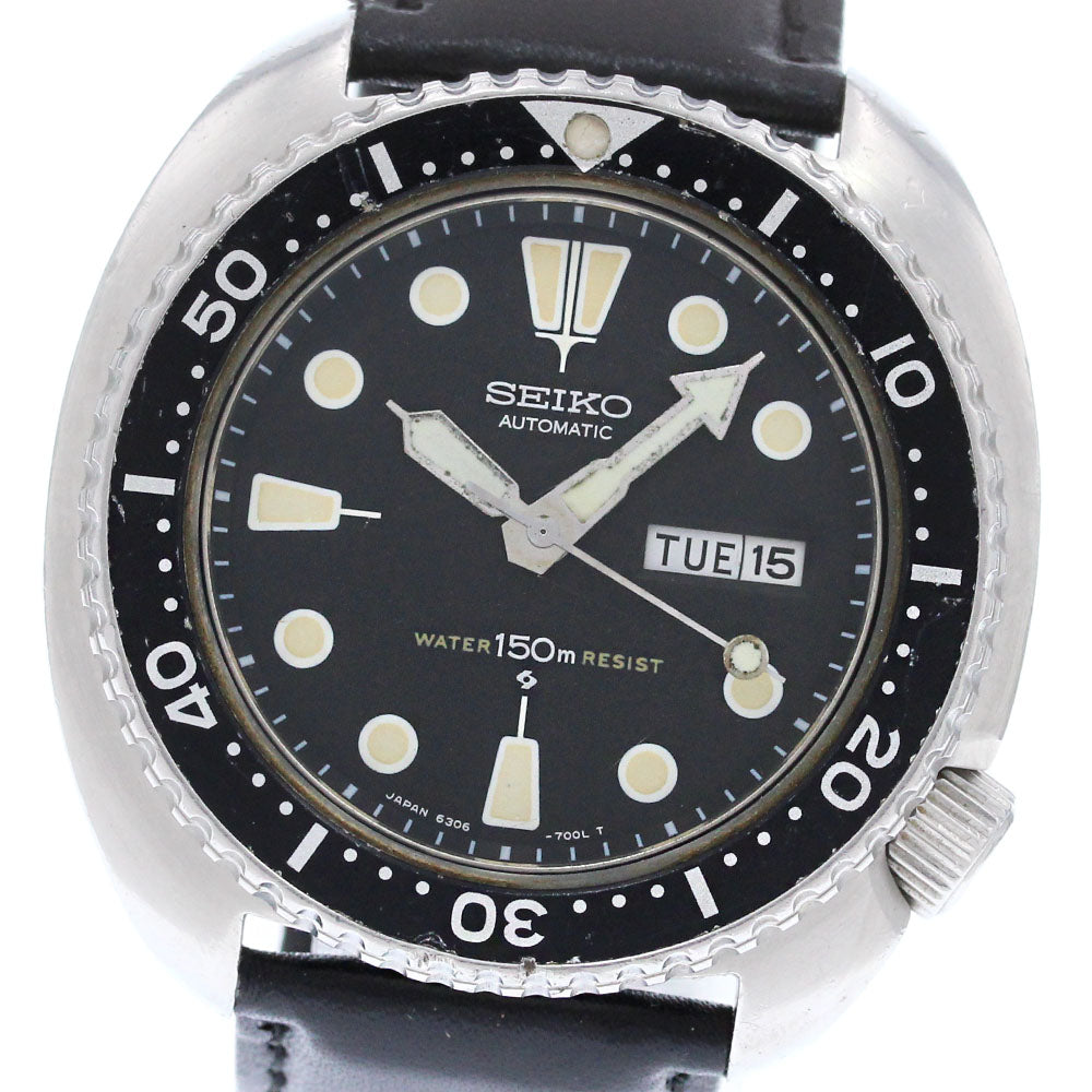 SEIKO 3rd diver 150m 6306-7001 Day date black Dial Automatic Men's Watch_866639