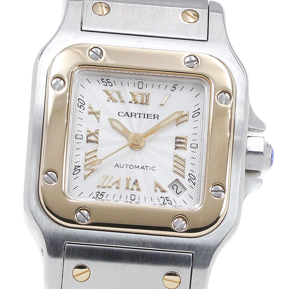 CARTIER Santos Galbee SM W20045C4 Date Silver Dial Automatic Ladies Watch_866687