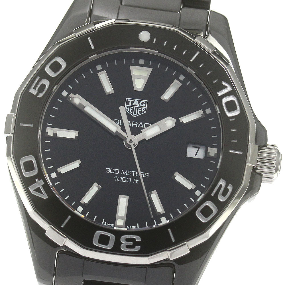 TAG HEUER Aquaracer WAY1390 Date Black Dial Quartz Ladies Watch_866716
