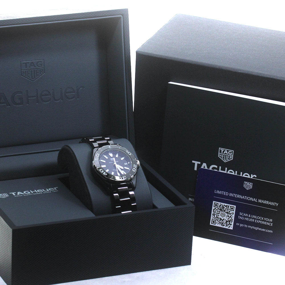 TAG HEUER Aquaracer WAY1390 Date Black Dial Quartz Ladies Watch_866716