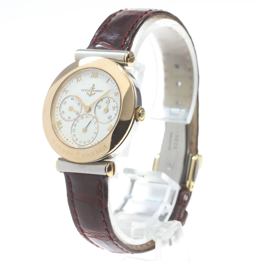 Ulysse Nardin Newton Lady 175-22 Power reserve YG bezel white Dial Automatic Ladies Watch_866740