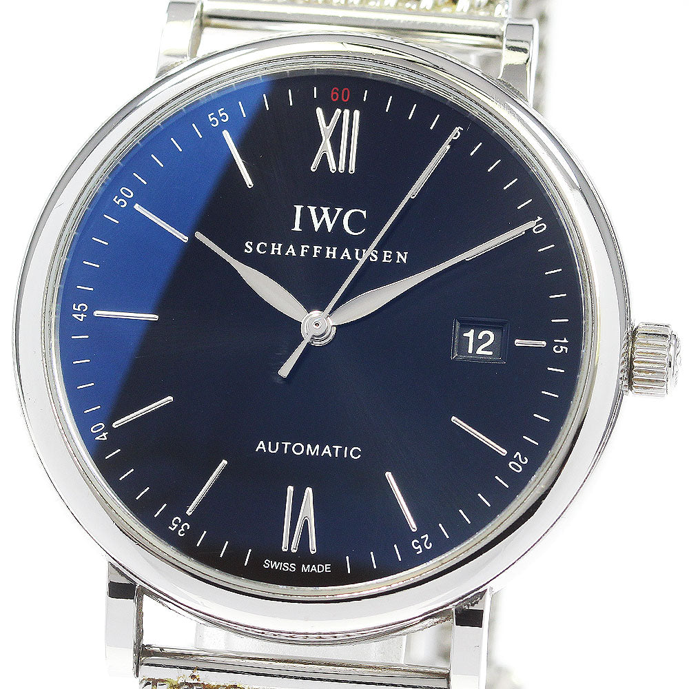 IWC SCHAFFHAUSEN Portofino IW356506 Date Black Dial Automatic Men's Watch_866744