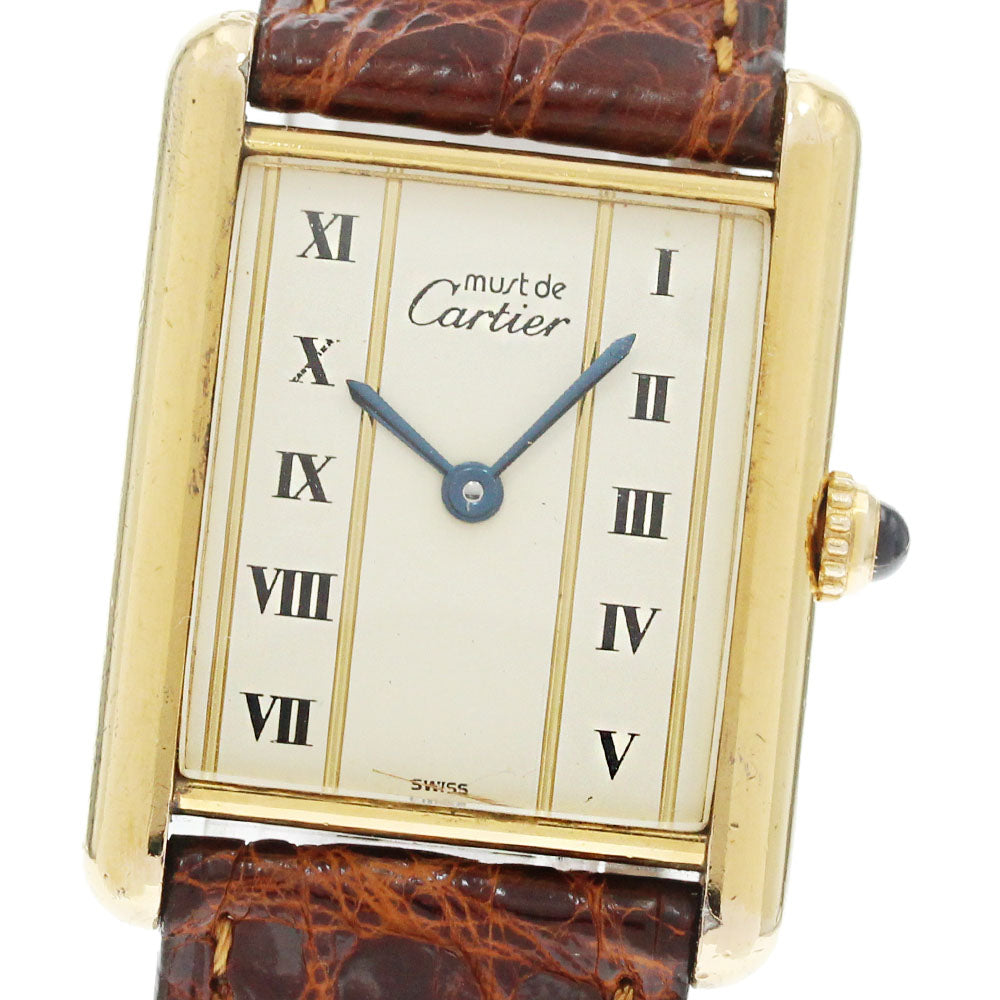 CARTIER Must tank LM beige Dial Quartz Boy's Watch_866830