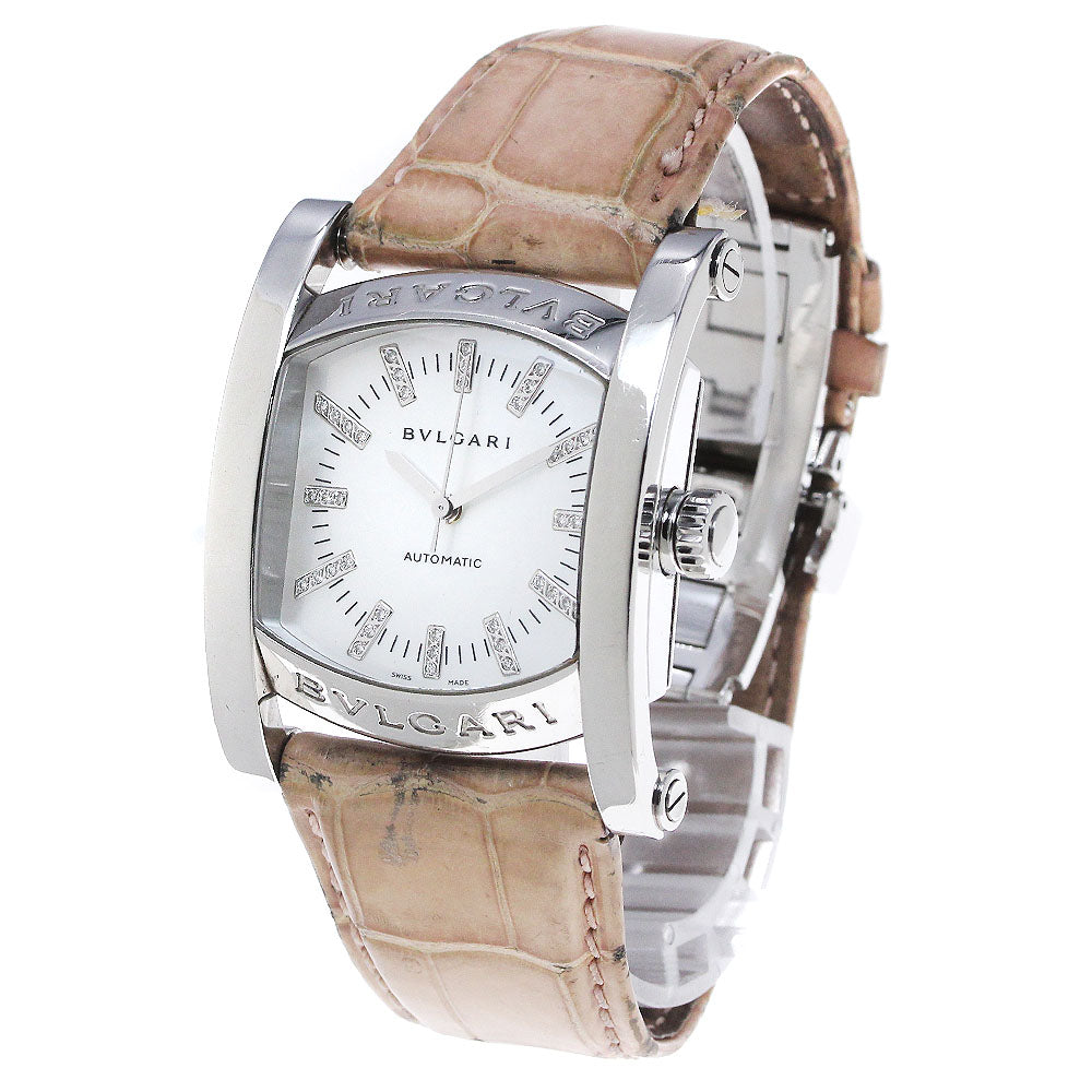 BVLGARI Assioma AA44S Date diamond index White shell Dial Automatic Men's Watch_866879