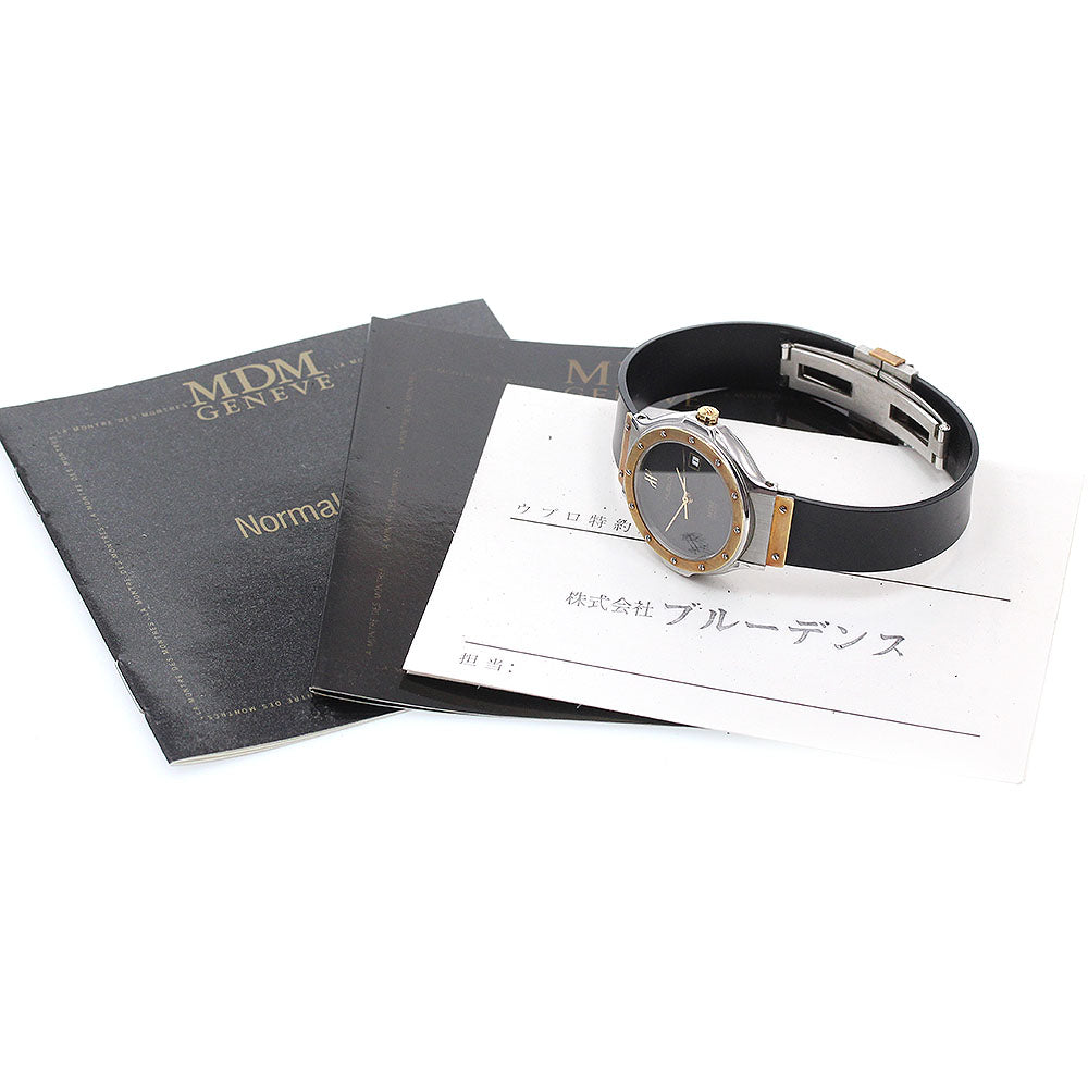HUBLOT MDM Classic 1391.2 K18YGBezel Date black Dial Quartz Ladies Watch_866889