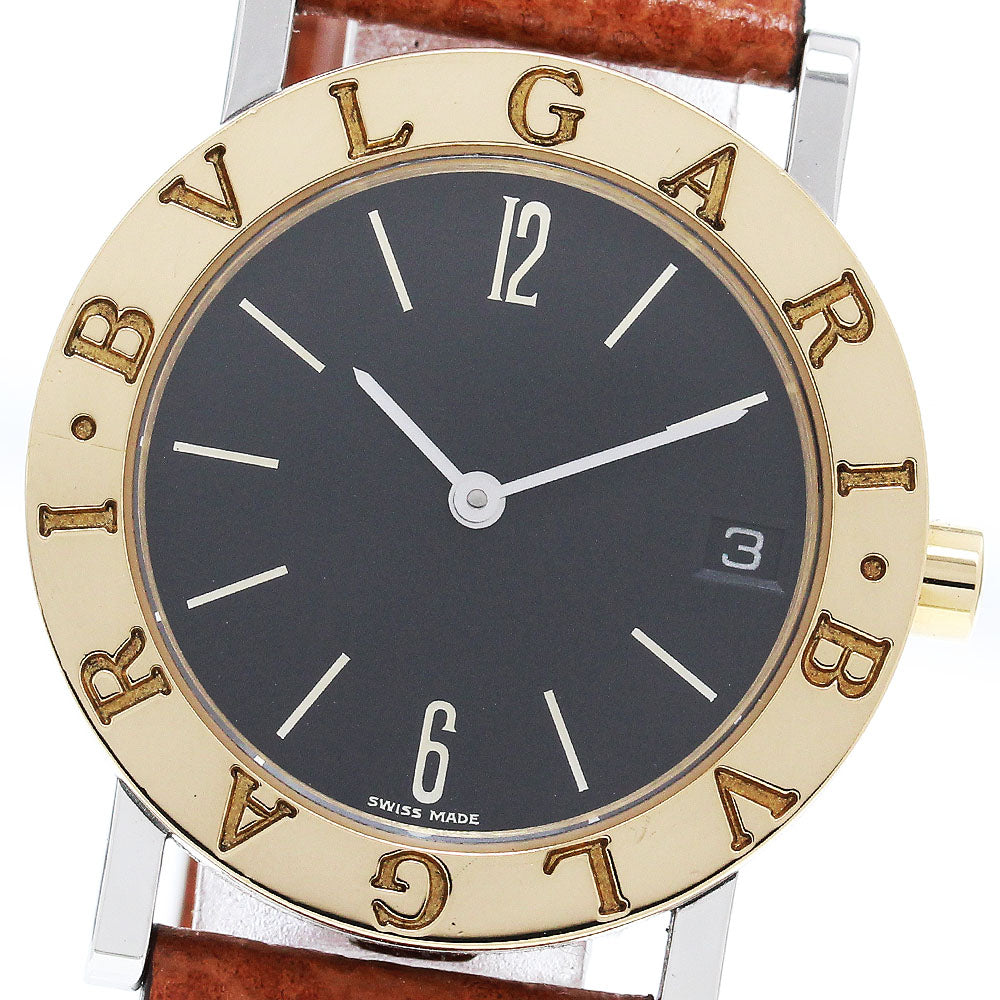 BVLGARI BVLGARIBVLGARI BB30SGLD YG bezel black Dial Quartz Boy's Watch_866909