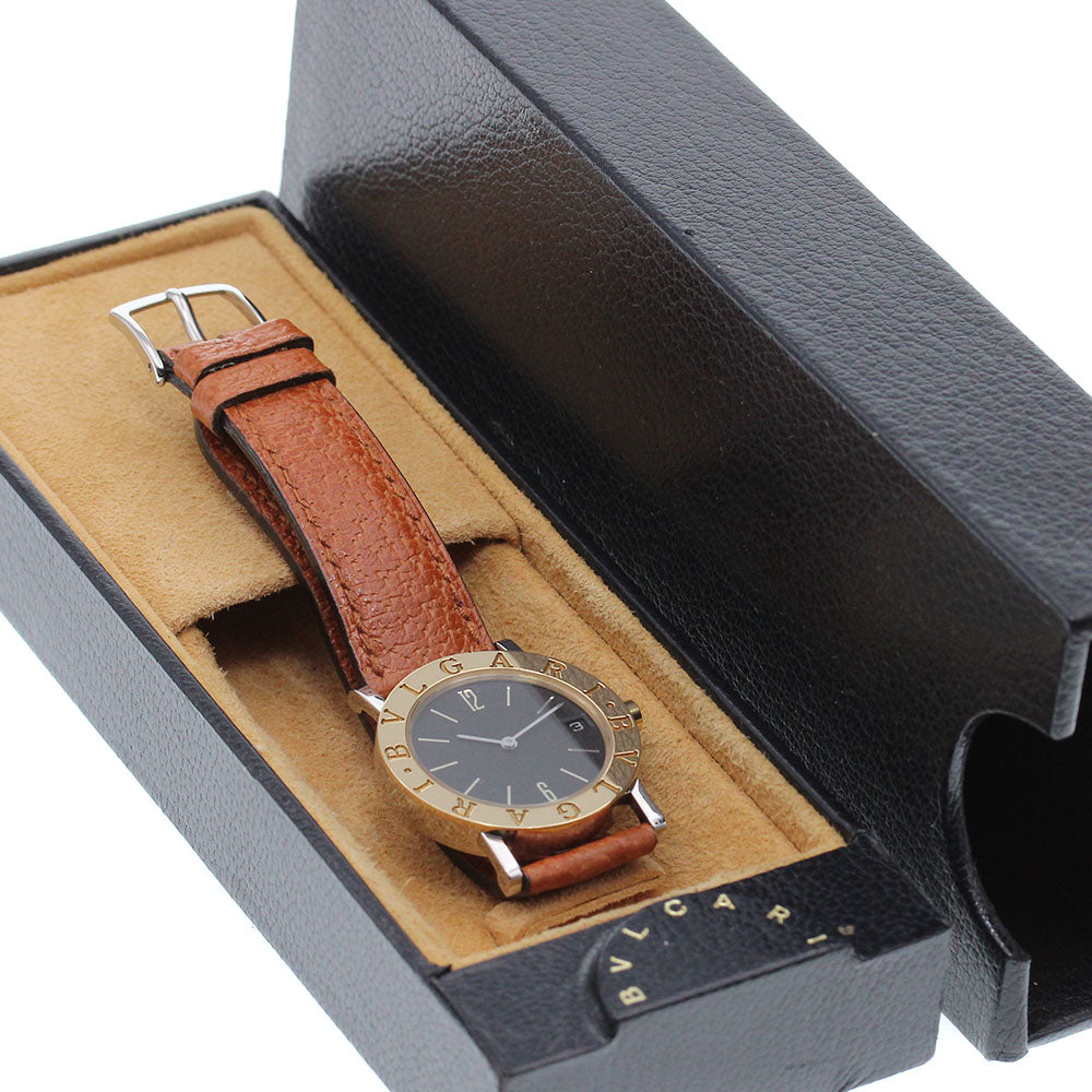 BVLGARI BVLGARIBVLGARI BB30SGLD YG bezel black Dial Quartz Boy's Watch_866909