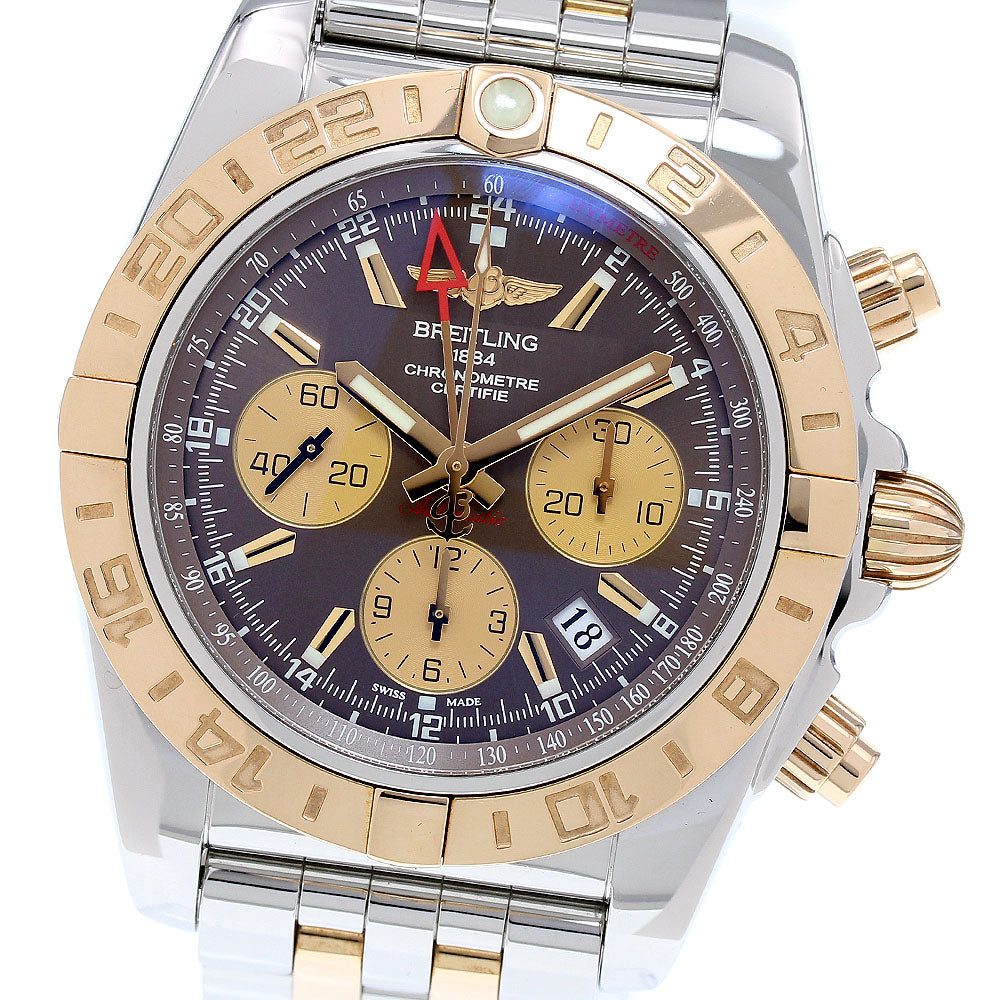 BREITLING Chronomat44 CB0420 GMT Brown / Gold Dial Automatic Men's Watch_866930