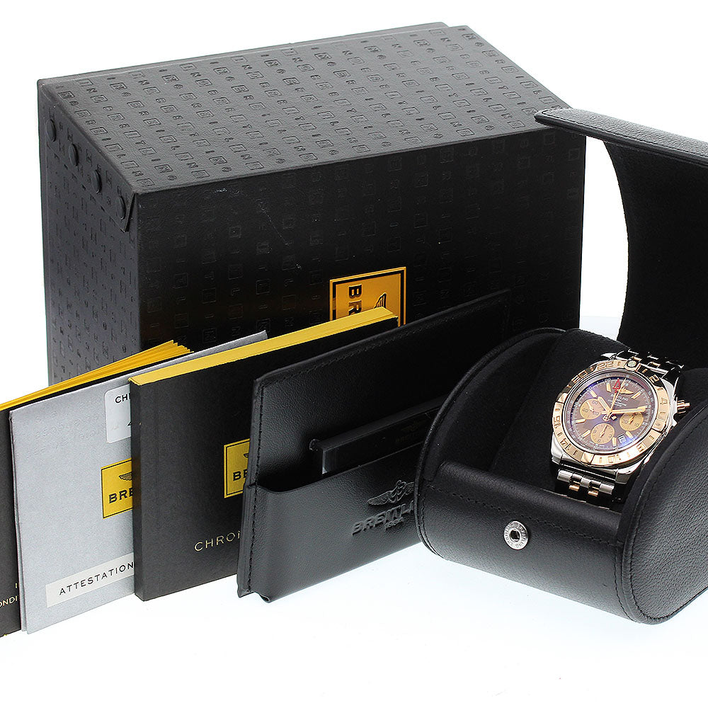 BREITLING Chronomat44 CB0420 GMT Brown / Gold Dial Automatic Men's Watch_866930