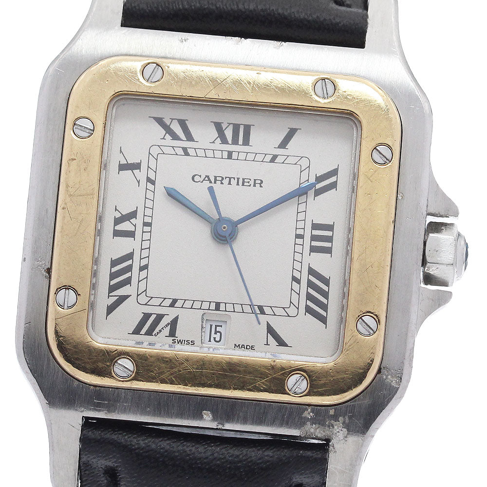 CARTIER Santos Galbee LM W200114B YG bezel beige Dial Quartz Men's Watch_866942