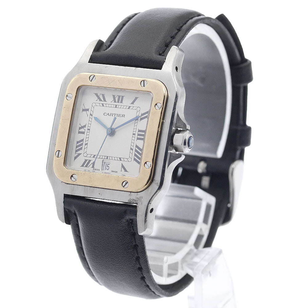 CARTIER Santos Galbee LM W200114B YG bezel beige Dial Quartz Men's Watch_866942