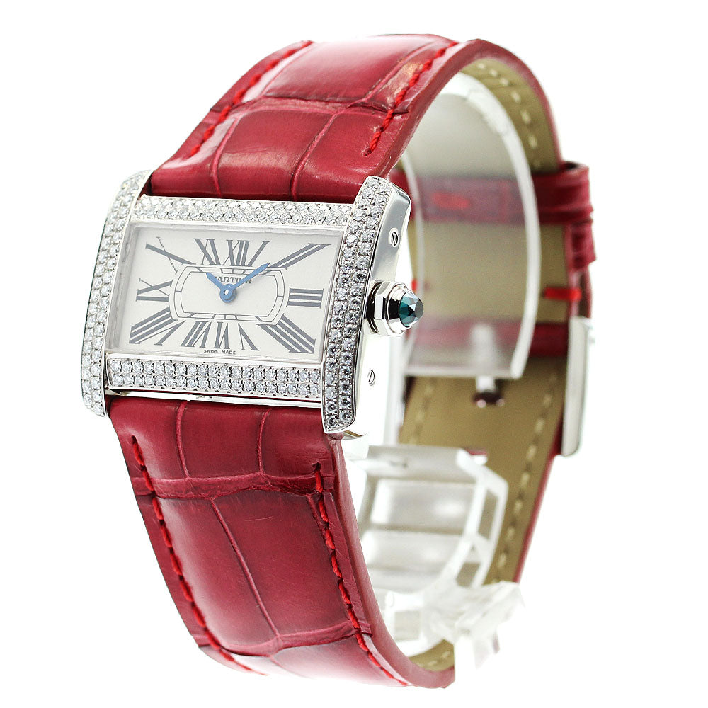 CARTIER Mini tank divan W6300255 After diamond beige Dial Quartz Ladies Watch_866948