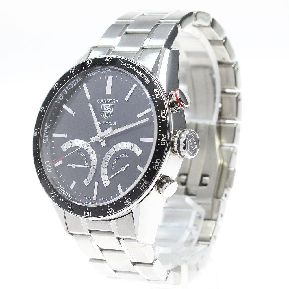 TAG HEUER Carrera CV7A12 Caliber S chronograph Black Dial Quartz Men's _866959