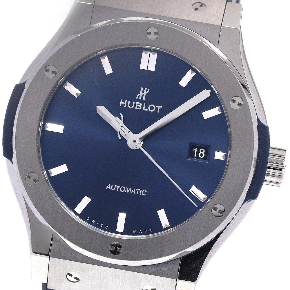 HUBLOT Classic Fusion Titanium 542.NX.7170.LR Date Navy Dial Automatic Men's Watch_866960