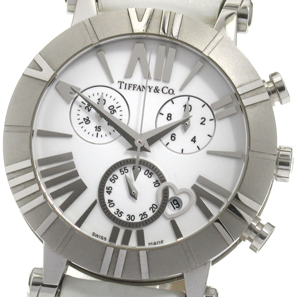 TIFFANY&Co. Atlas Z1301.32.11A20A71A Chronograph Date white Dial Quartz Ladies Watch_866975