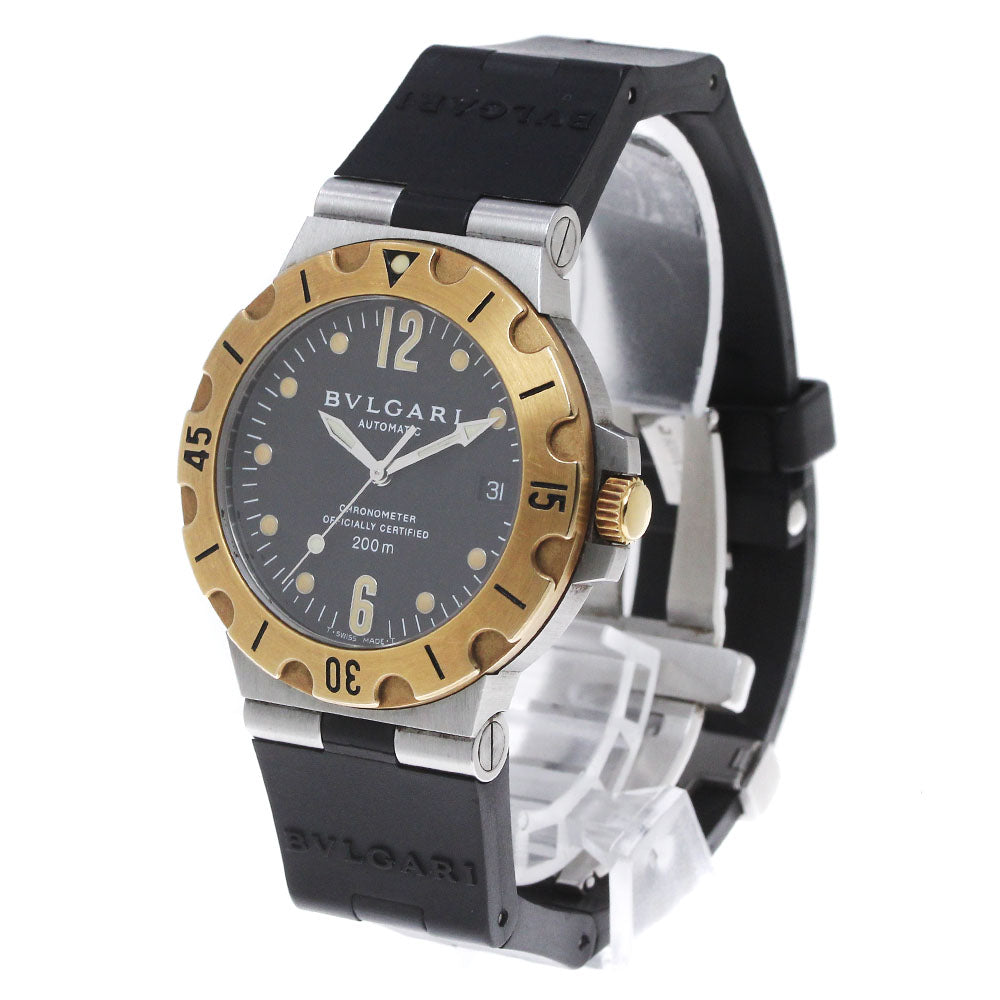 BVLGARI Diagono Scuba SD38SG Date black Dial Automatic Men's Watch_866982