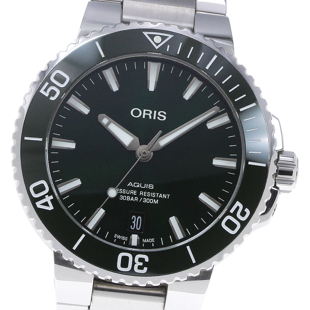ORIS Aquis 01 733 7732 4157 Date green Dial Automatic Men's Watch_867000