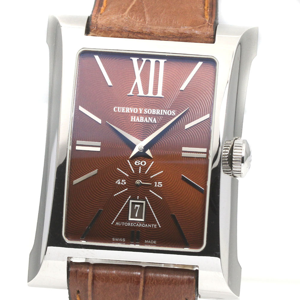 CUERVO Y SOBRINOS Esplendidos A2415 Small seconds Brown Dial Automatic Men's Watch_867010