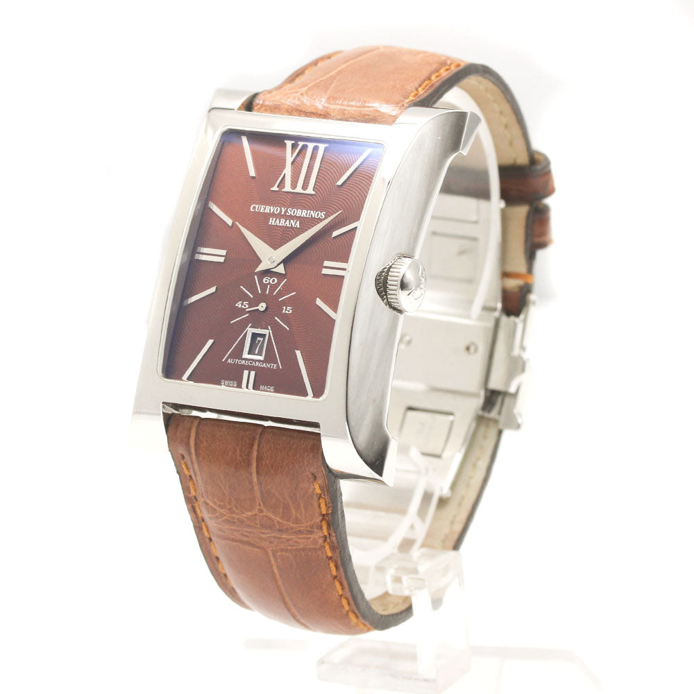 CUERVO Y SOBRINOS Esplendidos A2415 Small seconds Brown Dial Automatic Men's Watch_867010