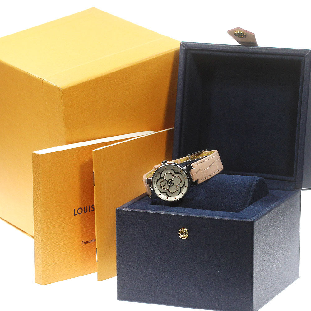 LOUIS VUITTON Tambour Moon Divine PM QA017 diamond Quartz Ladies Watch_867020