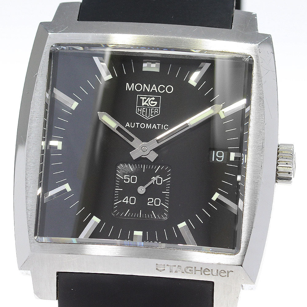 TAG HEUER Monaco WW2110.FT6005 Date Black Dial Automatic Men's Watch_867021