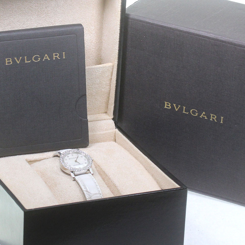 BVLGARI BVLGARIBVLGARI BBW26GL K18WG 12P Diamond Bezel Shell Limited to 60 pieces White shell Dial Quartz Ladies Watch_867049