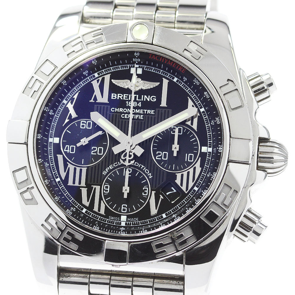 BREITLING Chronomat44 AB0110 Date black Dial Automatic Men's Watch_867056