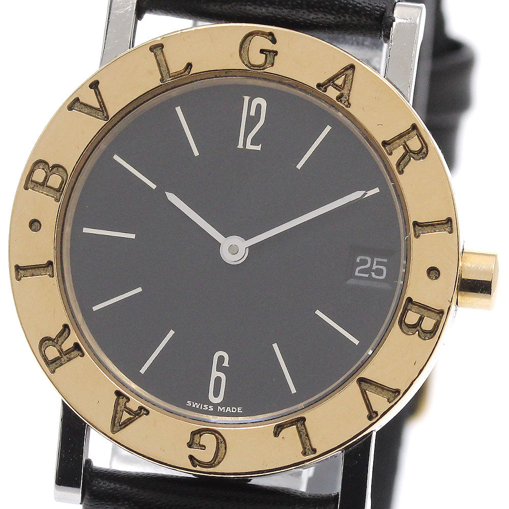 BVLGARI BVLGARIBVLGARI BB30SGLD YG bezel Black Dial Quartz Boy's Watch_867071