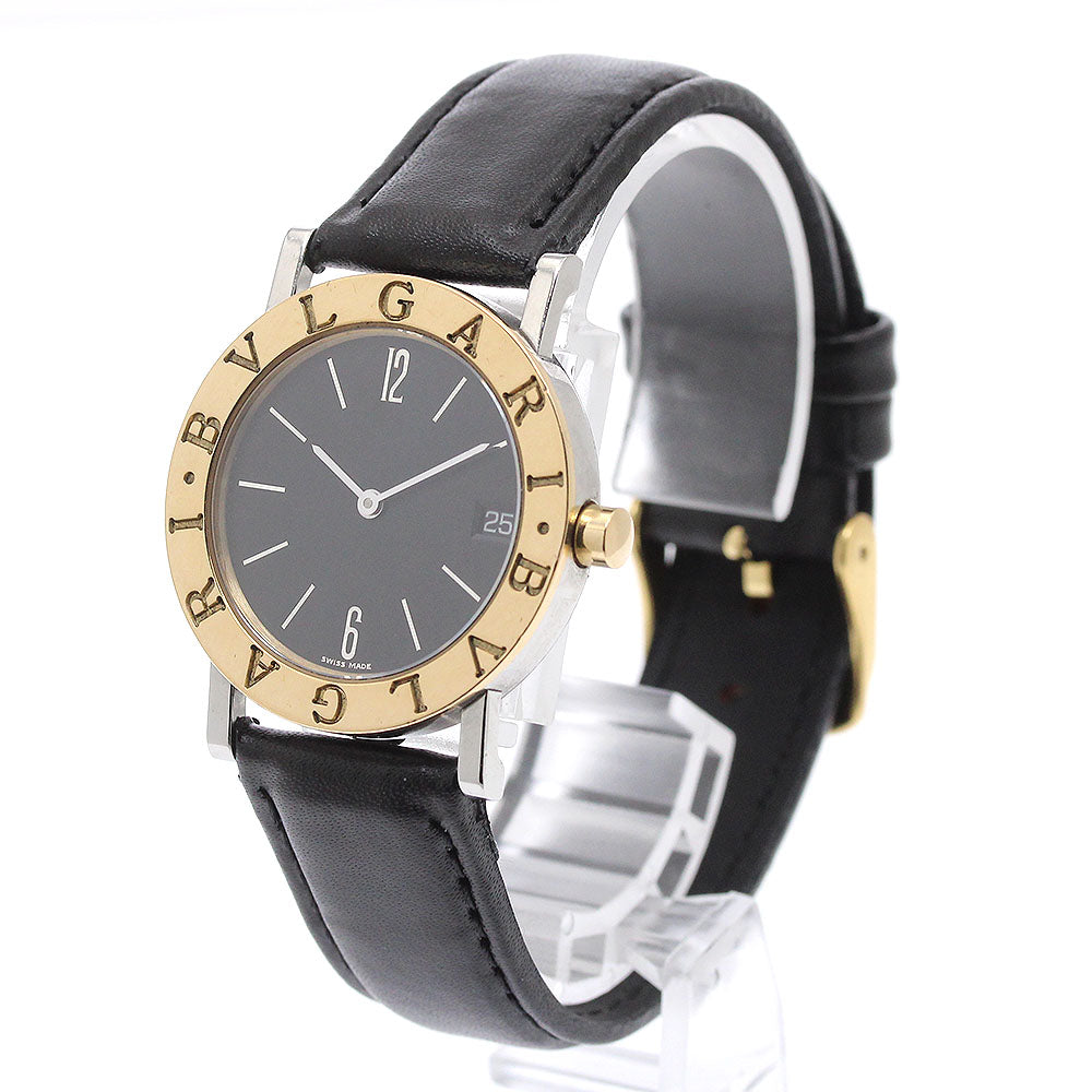 BVLGARI BVLGARIBVLGARI BB30SGLD YG bezel Black Dial Quartz Boy's Watch_867071