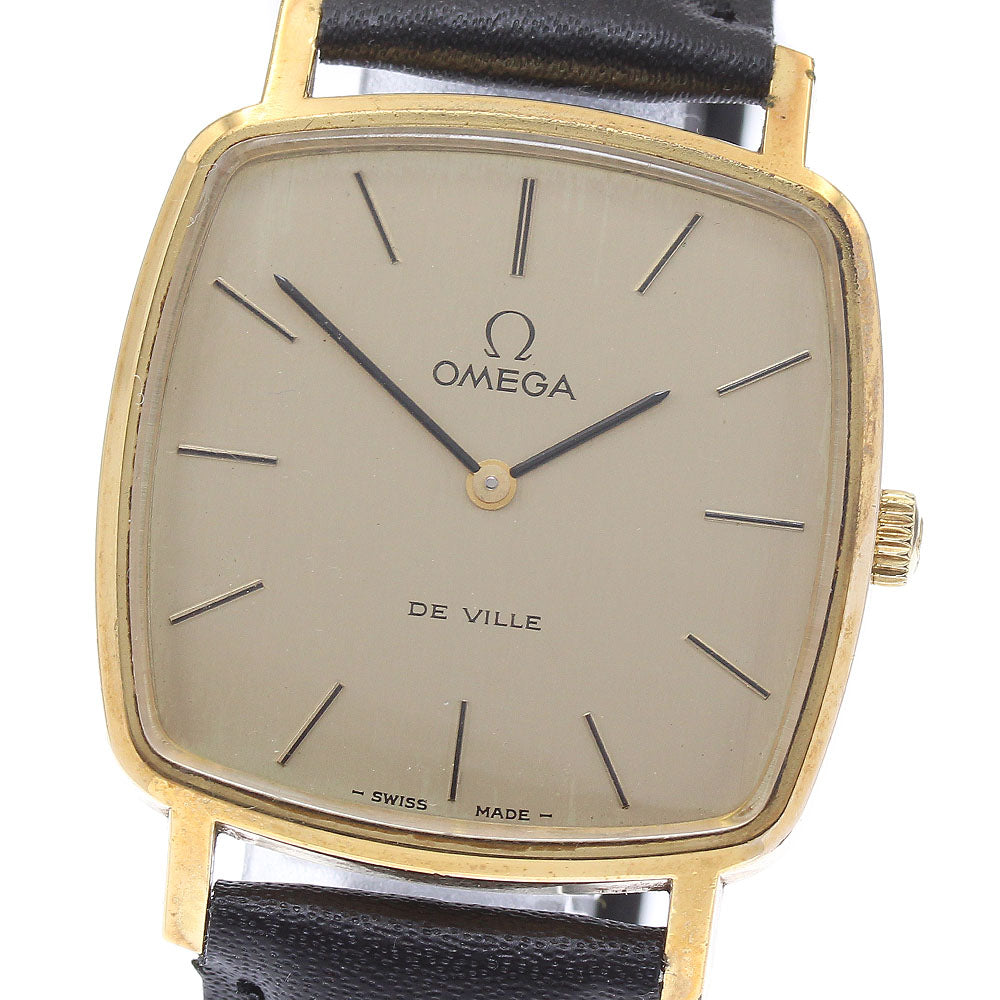 OMEGA De Ville 111.0149 Square Cal.625 Gold Dial Hand Winding Men's Watch_867144