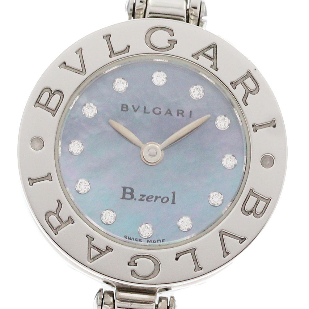 BVLGARI B-zero1 BZ22S 12P Diamond Bangle, Medium Size Blue shell Dial Quartz Ladies Watch_867177