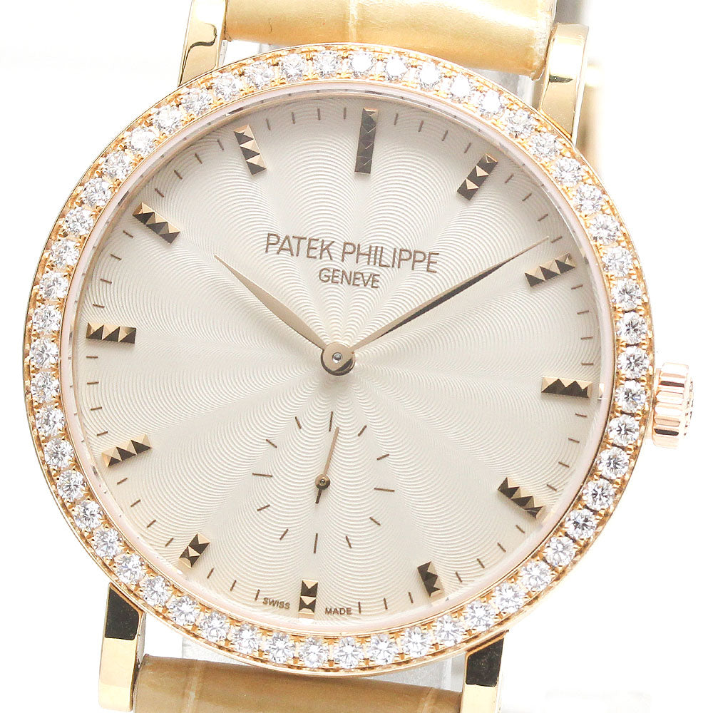 PATEK PHILIPPE Calatrava 7120R-001 small seconds diamond bezel Silver Dial Automatic Ladies Watch_867191