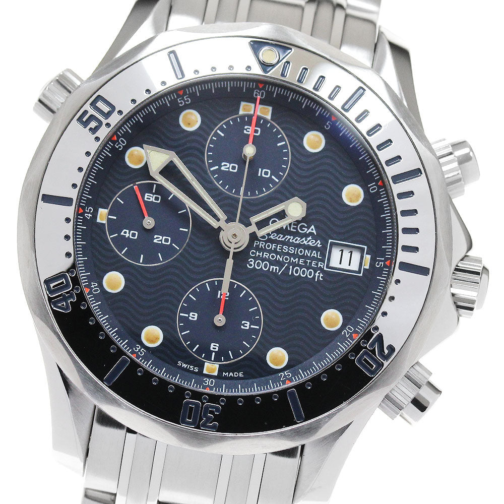 OMEGA Seamaster300 2598.80 Date Chronograph Navy Dial Automatic Men's Watch_867210