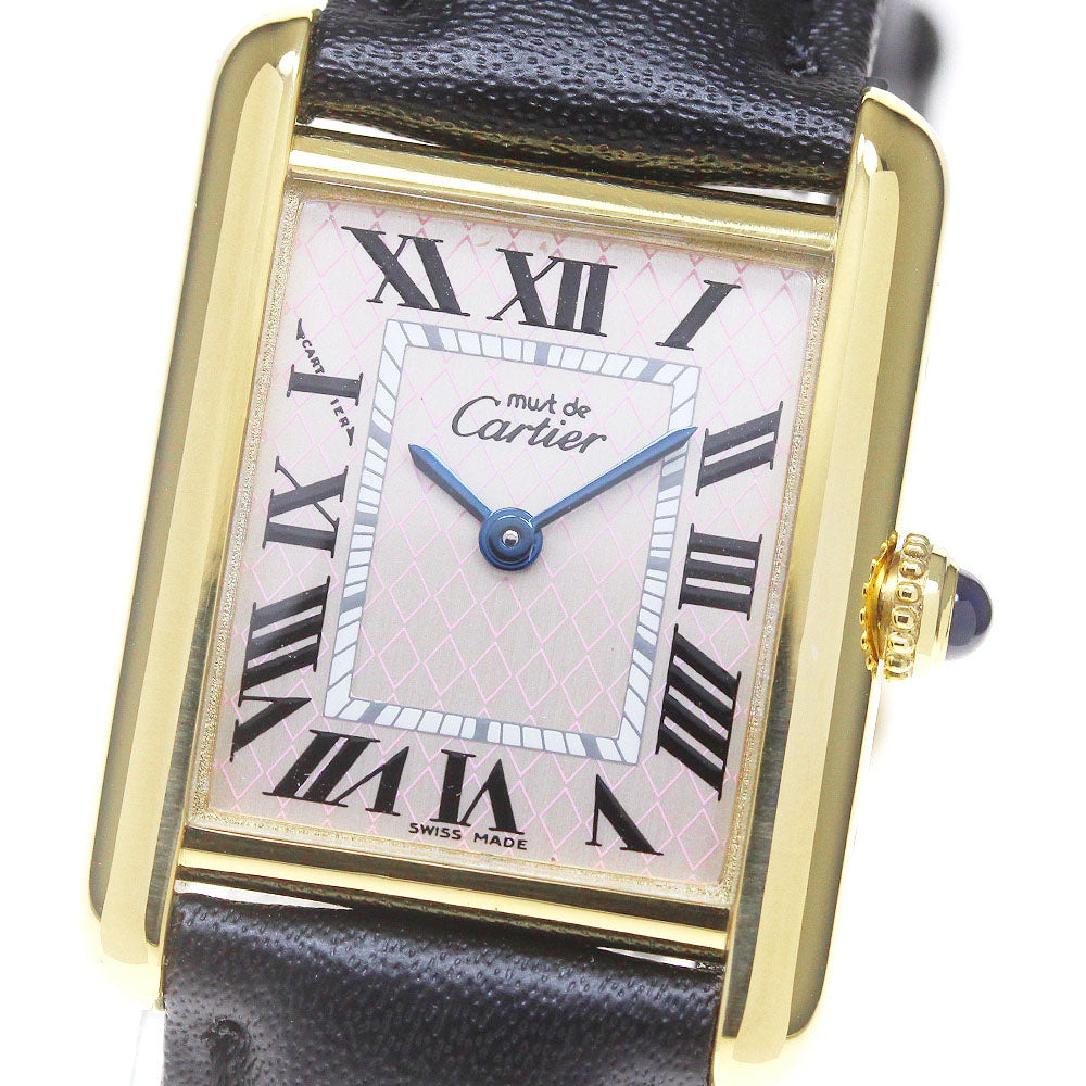 CARTIER Mast Tank Vermilion W1018687 Vermeille pink Dial Quartz Ladies_867219