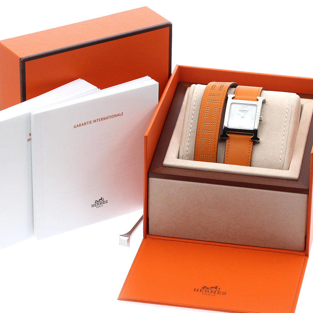 HERMES H watch HH1.510 Double Tour white Dial Quartz Boy's Watch_867244