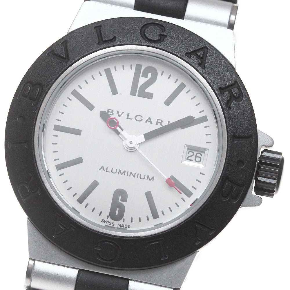 BVLGARI Aluminum AL29TA Date Silver Dial Quartz Ladies Watch_867246