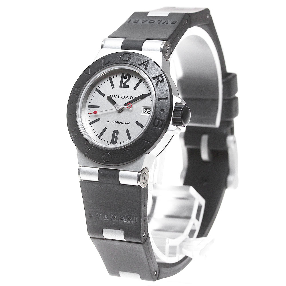 BVLGARI Aluminum AL29TA Date Silver Dial Quartz Ladies Watch_867246