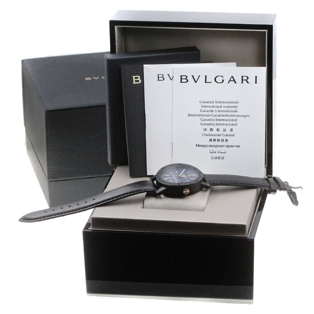 BVLGARI BVLGARIBVLGARI Carbon Gold BB40CL Navy Dial Automatic Men's Watch_867247