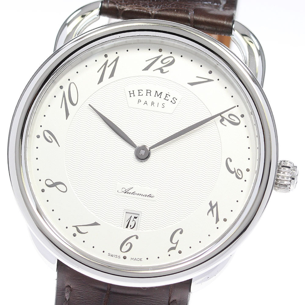 HERMES Arceau AR8.61aq Date Silver Dial Automatic Men's Watch_867248