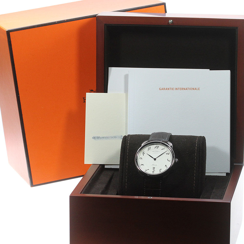 HERMES Arceau AR8.61aq Date Silver Dial Automatic Men's Watch_867248