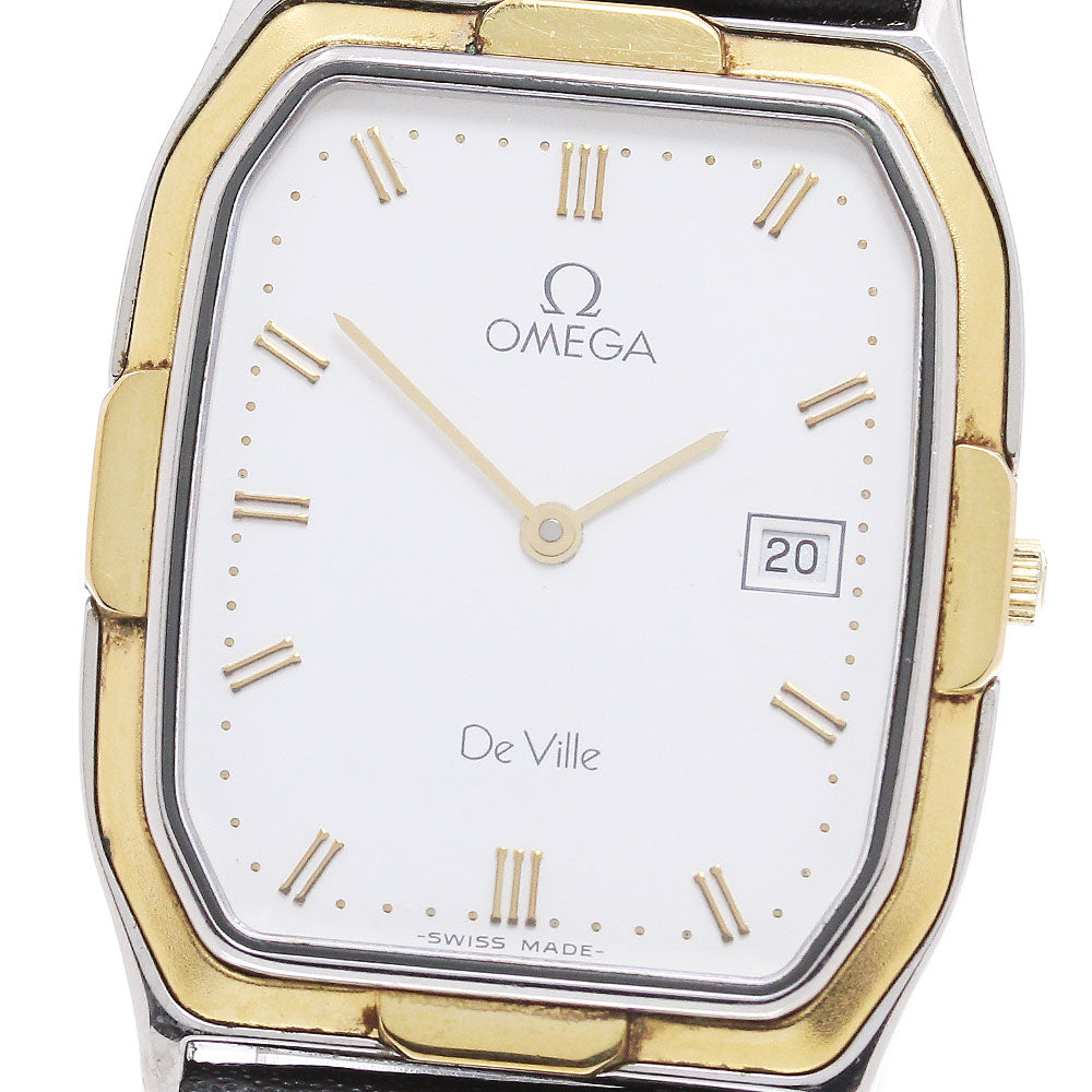 OMEGA De Ville Date white Dial Quartz Men's Watch_867263