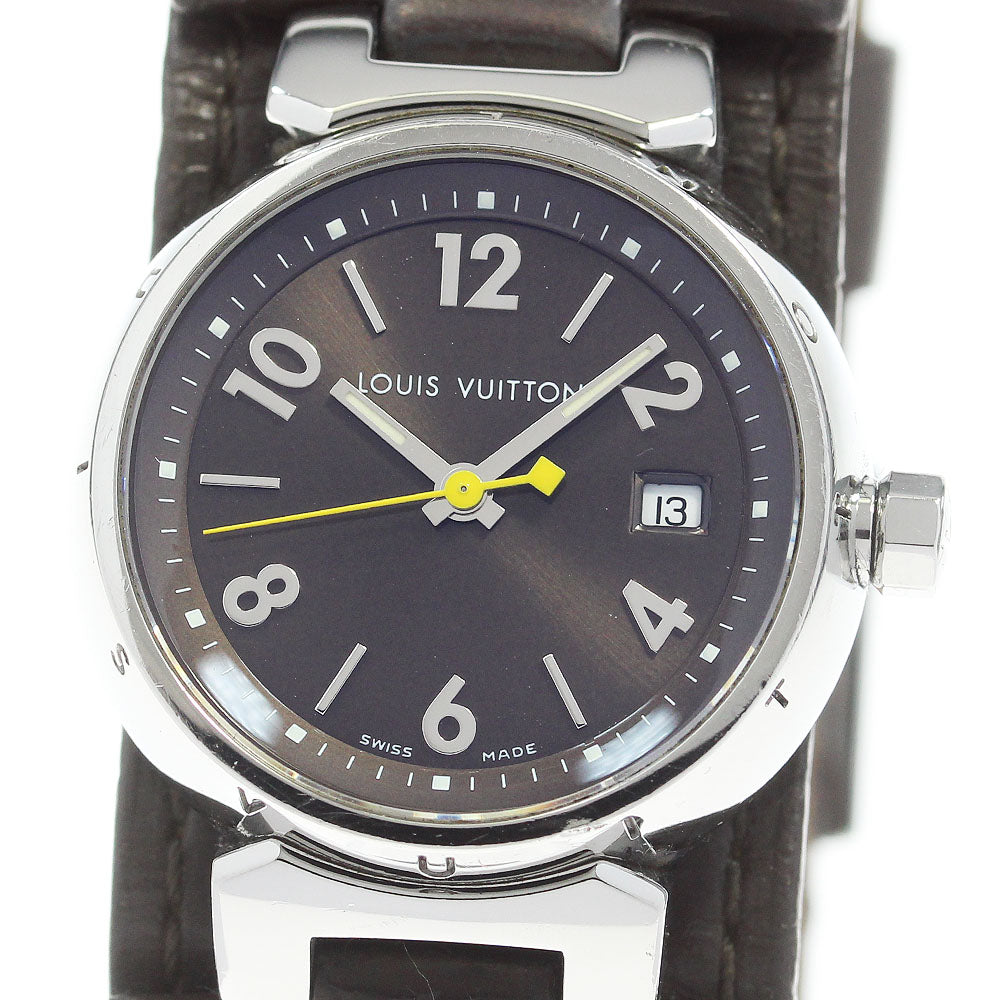 LOUIS VUITTON Tambour Q1211 Date Brown Dial Quartz Ladies Watch_867264
