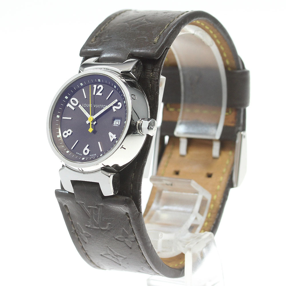 LOUIS VUITTON Tambour Q1211 Date Brown Dial Quartz Ladies Watch_867264