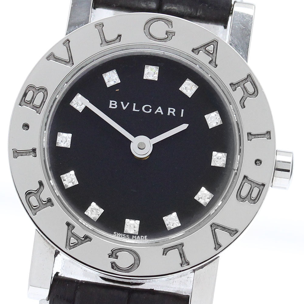 BVLGARI BVLGARIBVLGARI BB23SL 12P diamond black Dial Quartz Ladies Watch_867266