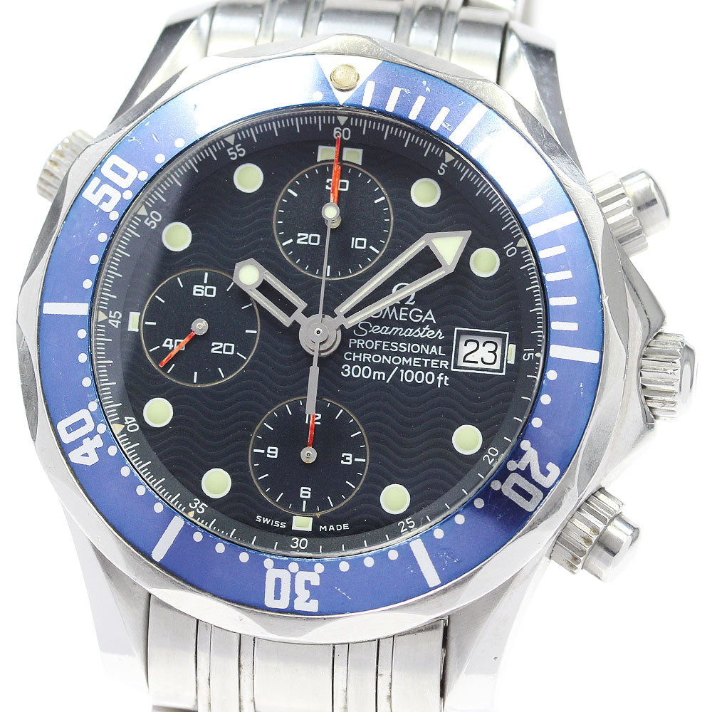 OMEGA Seamaster300 2599.80 Date Chronograph Navy Dial Automatic Men's_867309