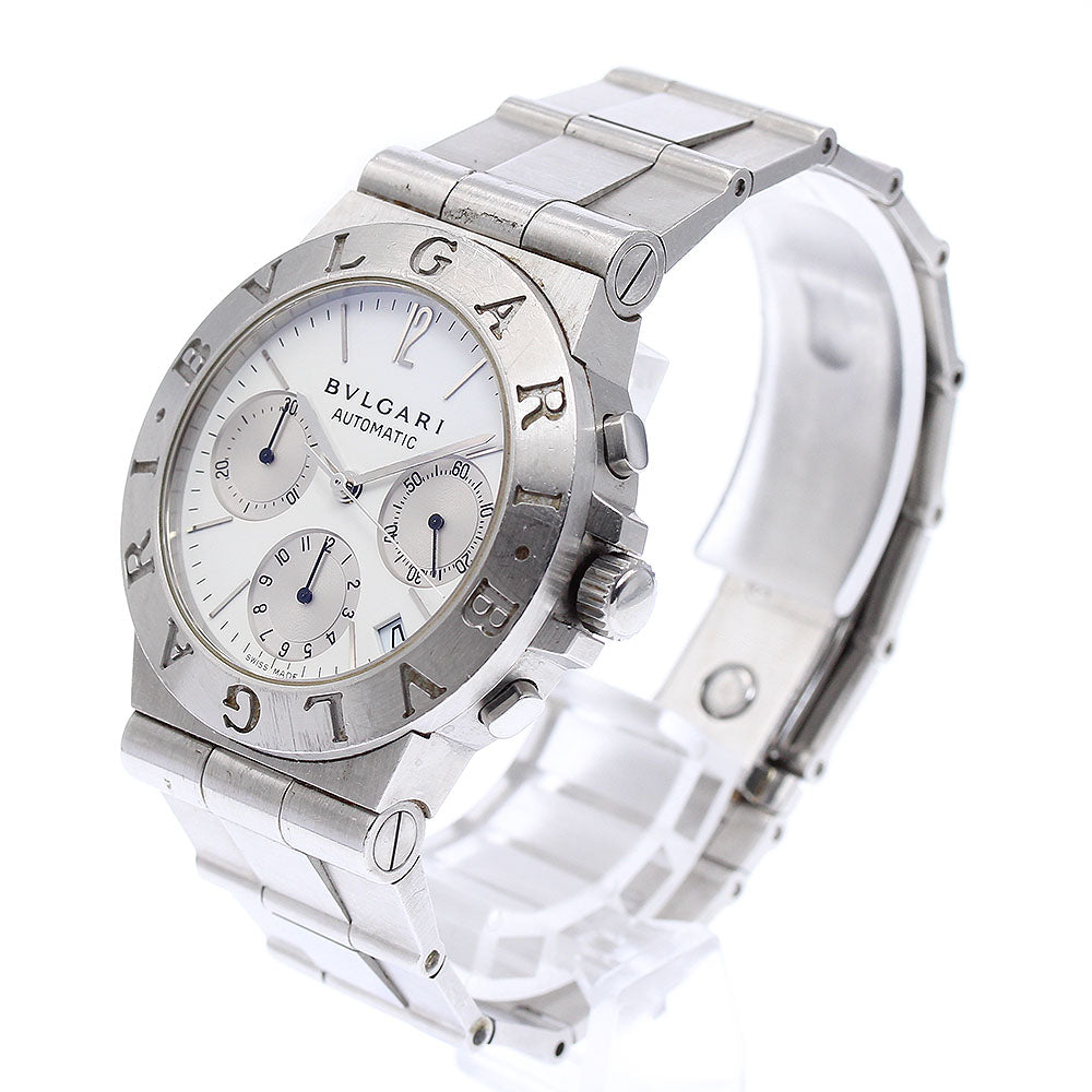 BVLGARI Diagono Sports CH35S Date Chronograph White / Silver Dial Automatic Men's Watch_867324