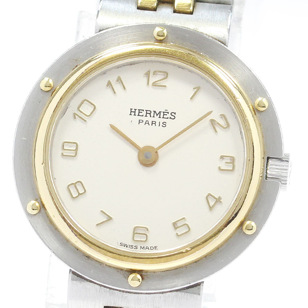 HERMES Olympia 2 tone Silver Dial Quartz Ladies Watch_867341